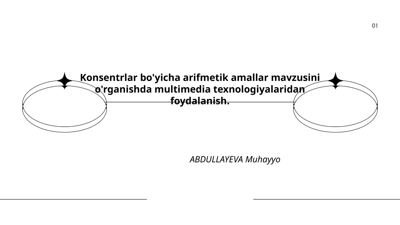 Konsentrlar bo'yicha arifmetik amallar mavzusini o'rganishda multimedia texnologiyalaridan foydalanish
