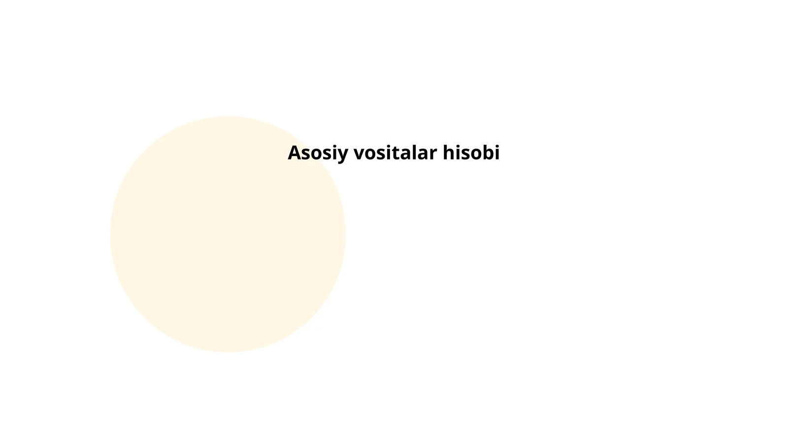 Asosiy vositalar hisobi