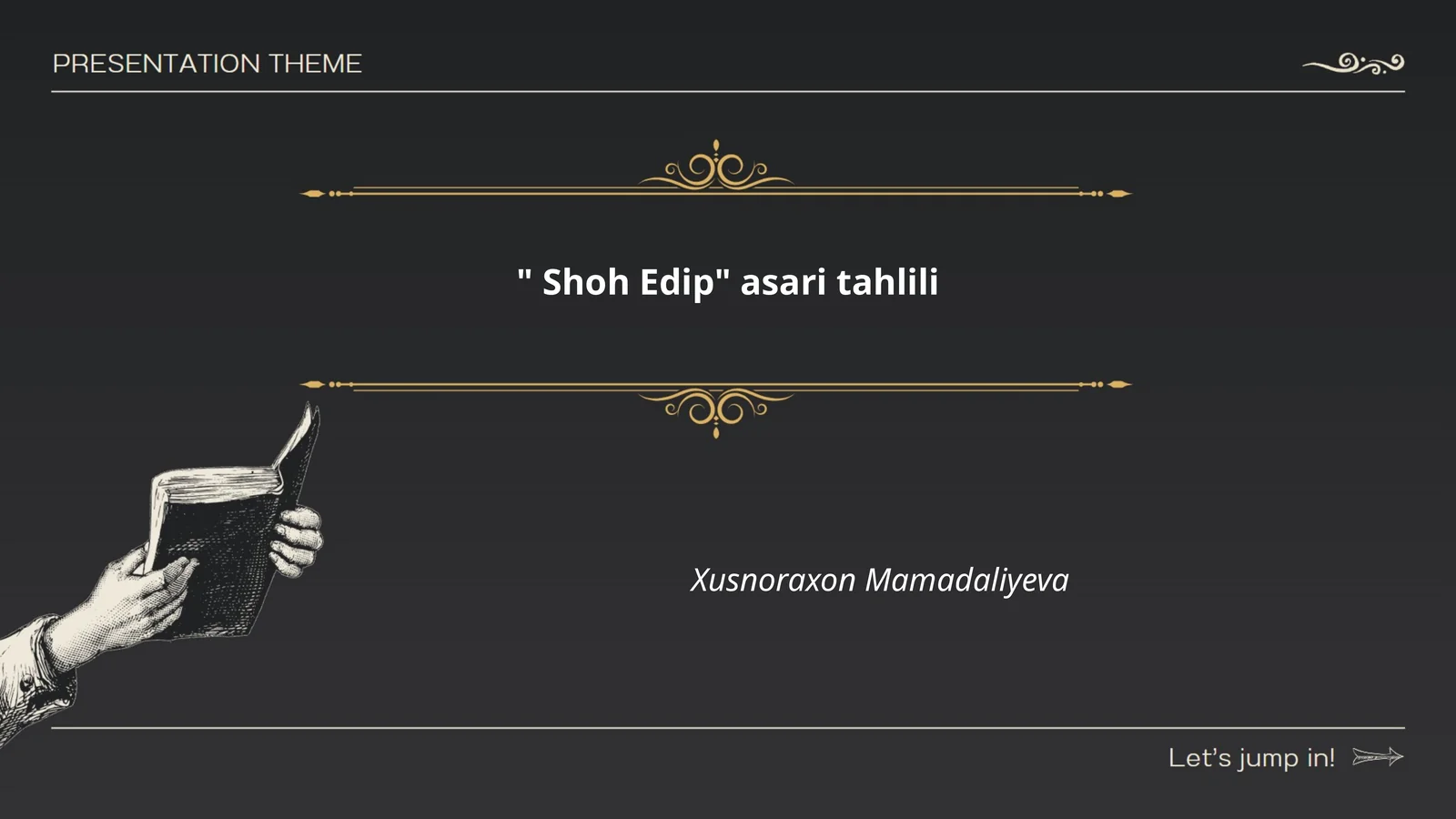 Shoh Edip asari tahlili