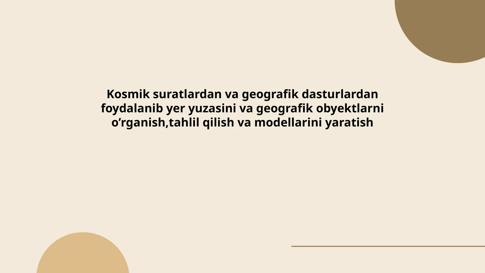 Kosmik suratlar yordamida yer yuzasini xaritalash