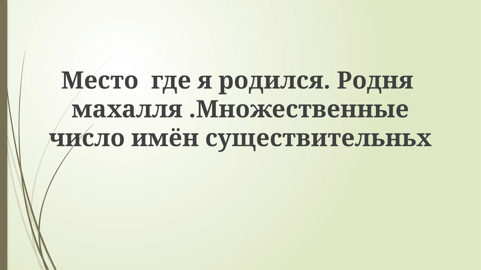 Множественное число имен существительных
