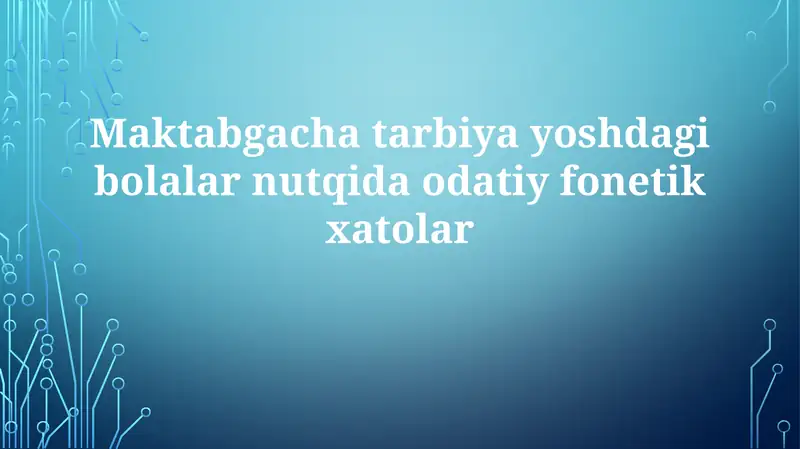 Odatiy fonetik xatolar