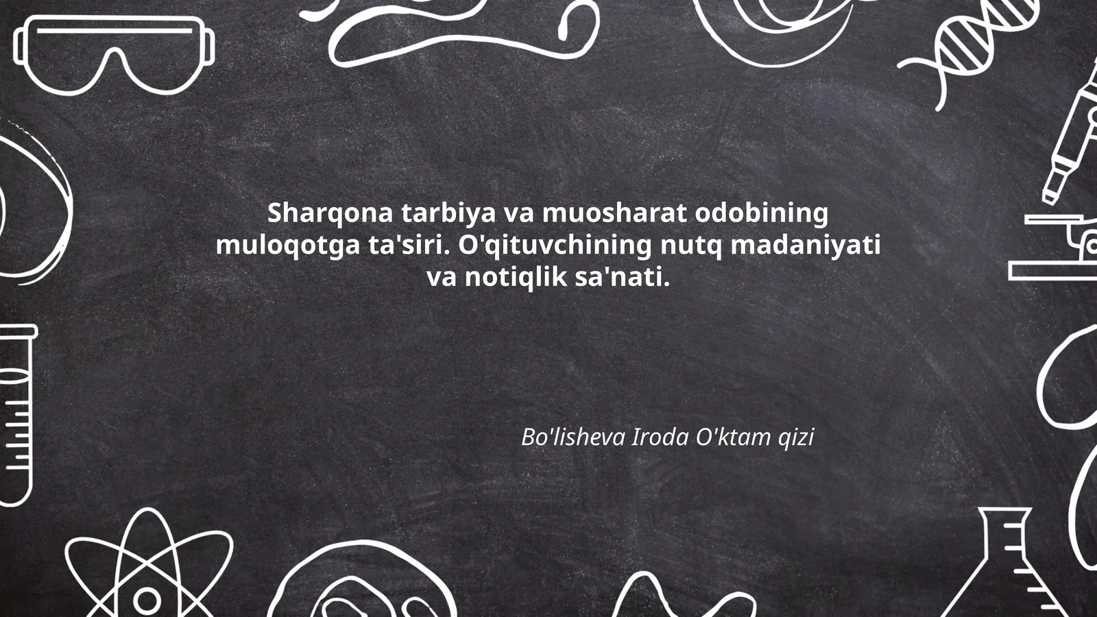 Sharqona tarbiya va muosharat odobining muloqotga ta'siri