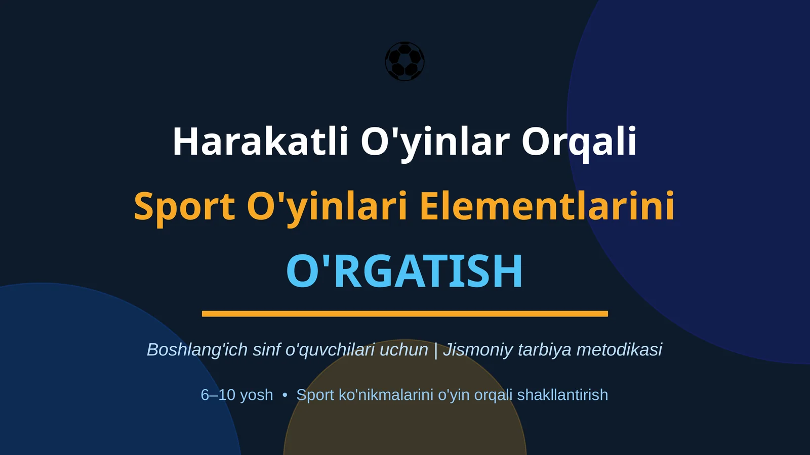sport elementlarini òrgatish