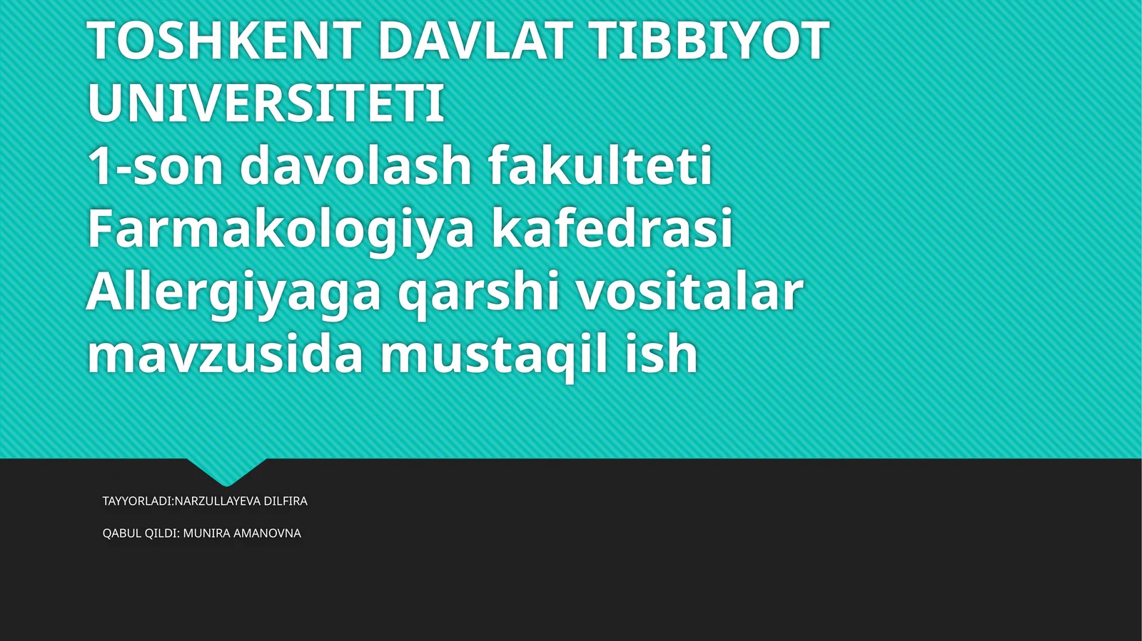Allergiyaga qarshi vositalar