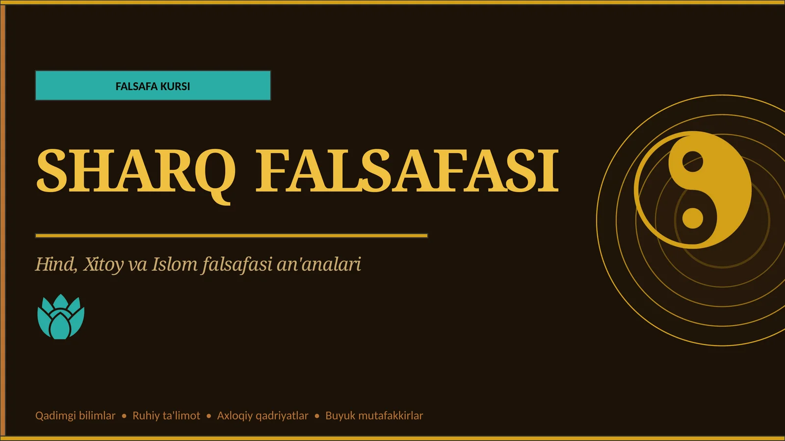 Sharq falsafasi slayd