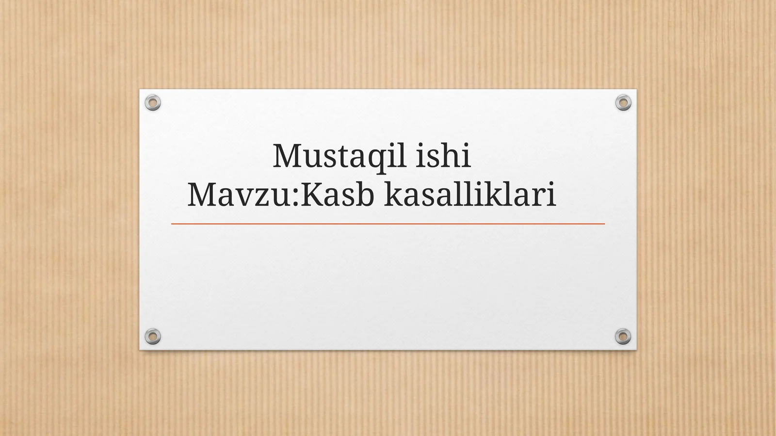 Kasb kasalliklari