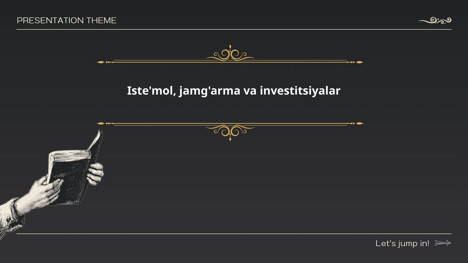 Iste'mol, jamg'arma va investitsiyalar