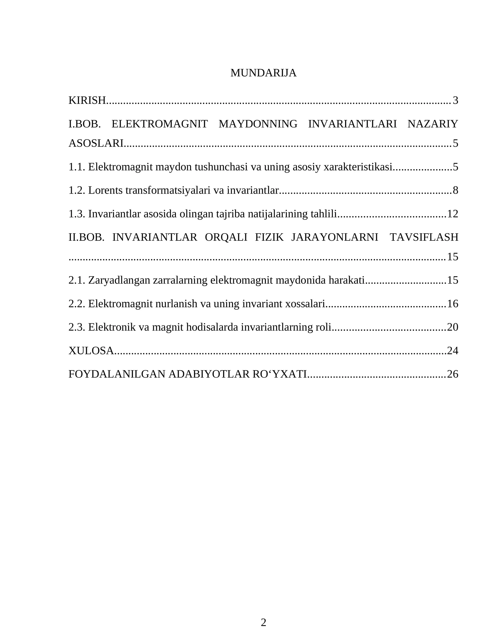 ELEKTROMAGNIT MAYDONNING LORENS INVARIANTLARI VA ULAR ORQALI FIZIK JARAYONLARNI TAVSIFI.docx