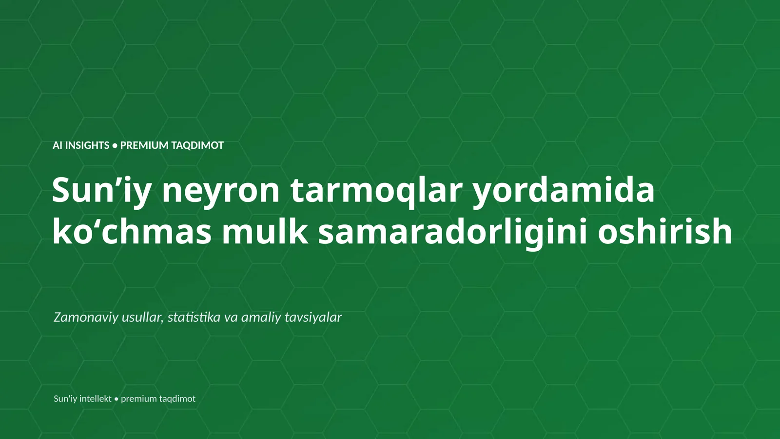 Sun'iy neyron tarmoqlar