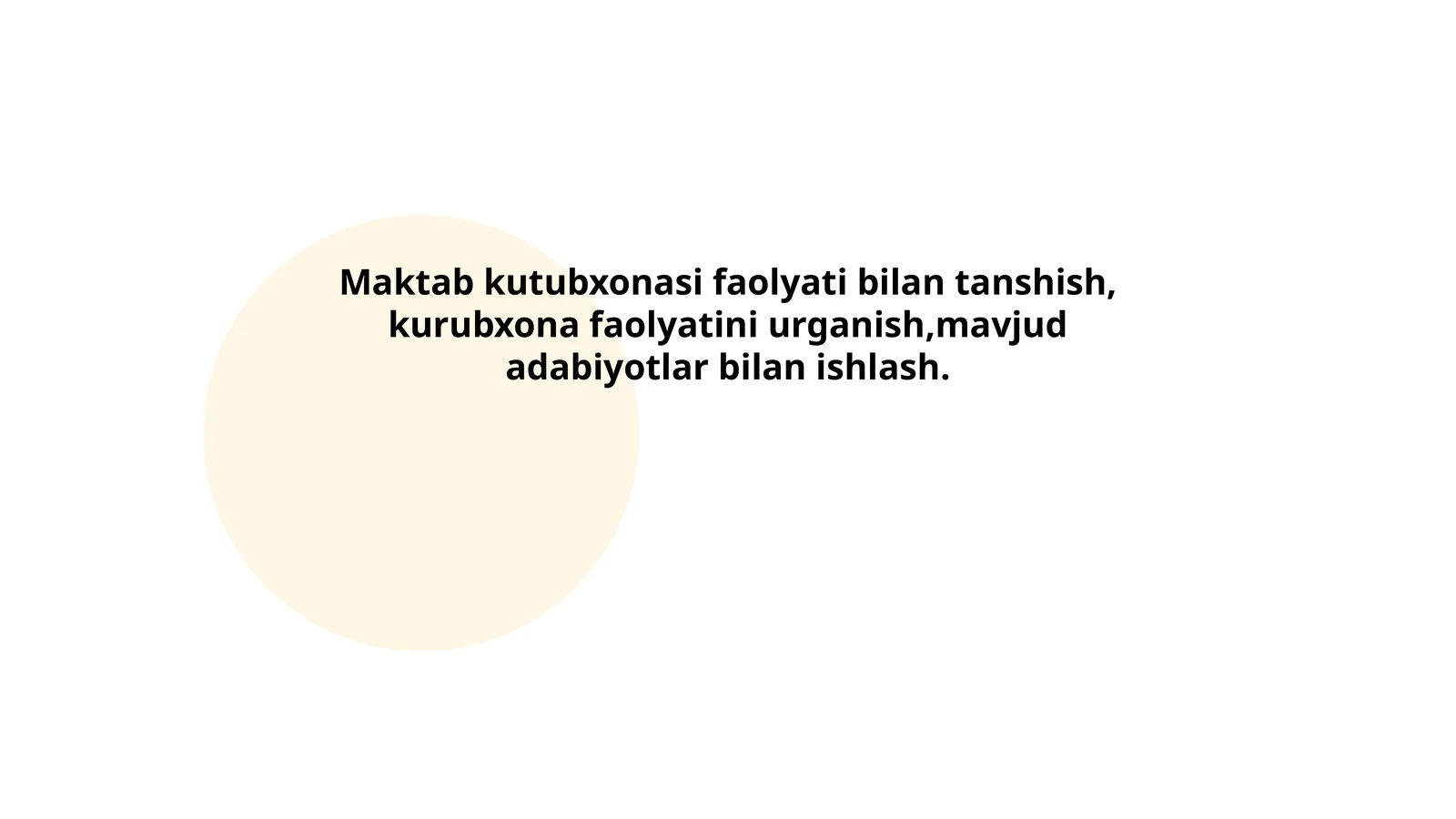 Maktab kutubxonasi faolyati
