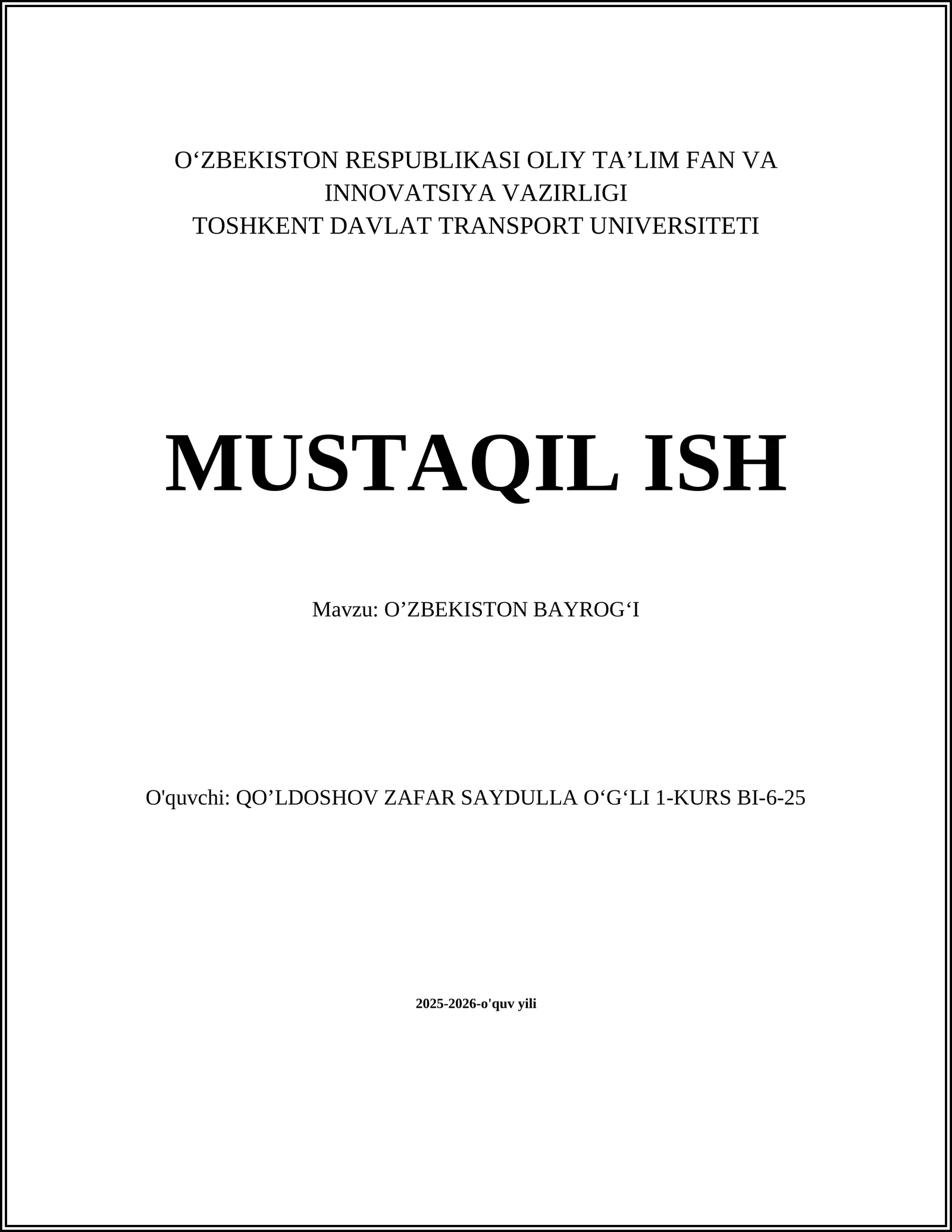 OʼZBEKISTON BAYROGʻI