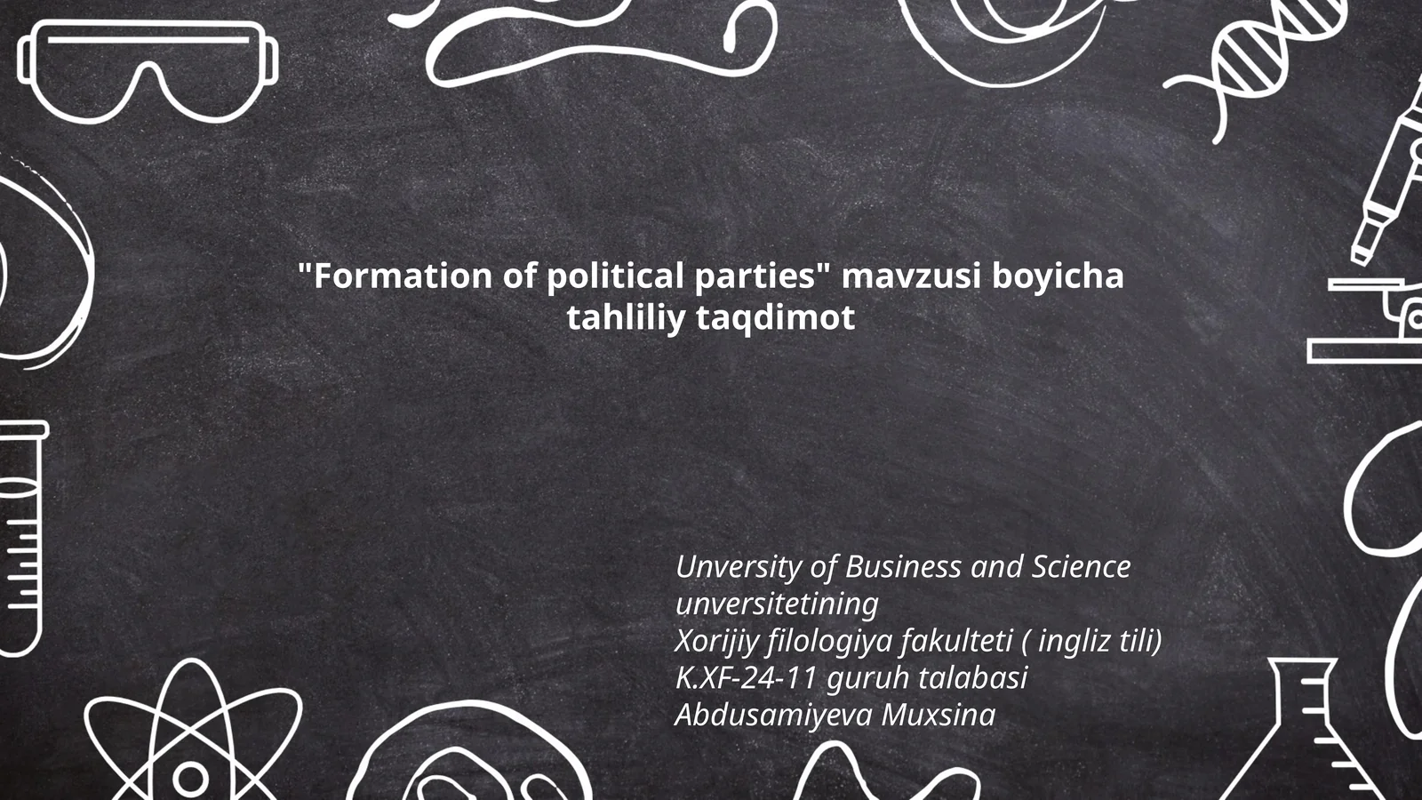 Formation of political parties