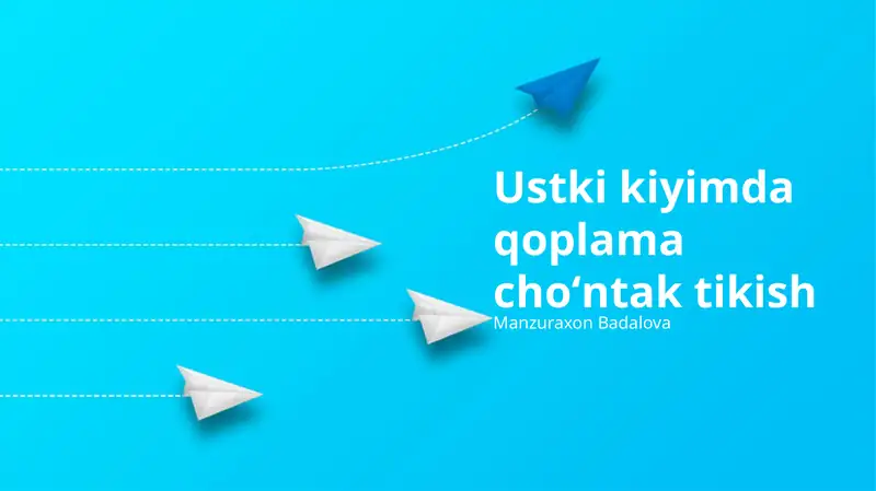 Ustki kiyimda qoplama choʻntak tikish