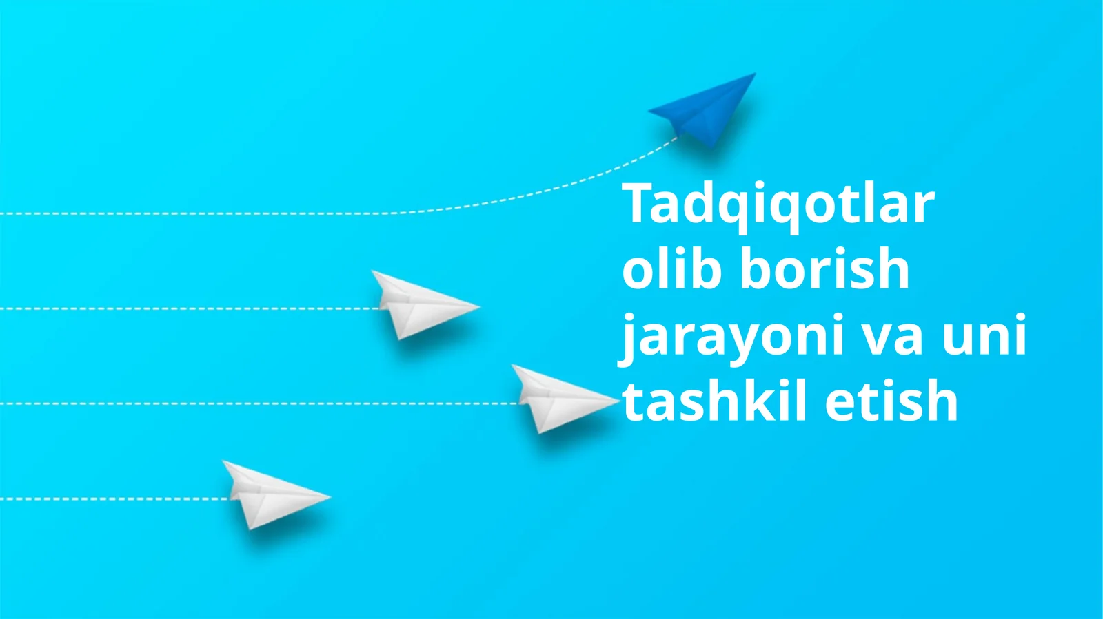 Tadqiqot jarayoni va uning tashkil etilishi