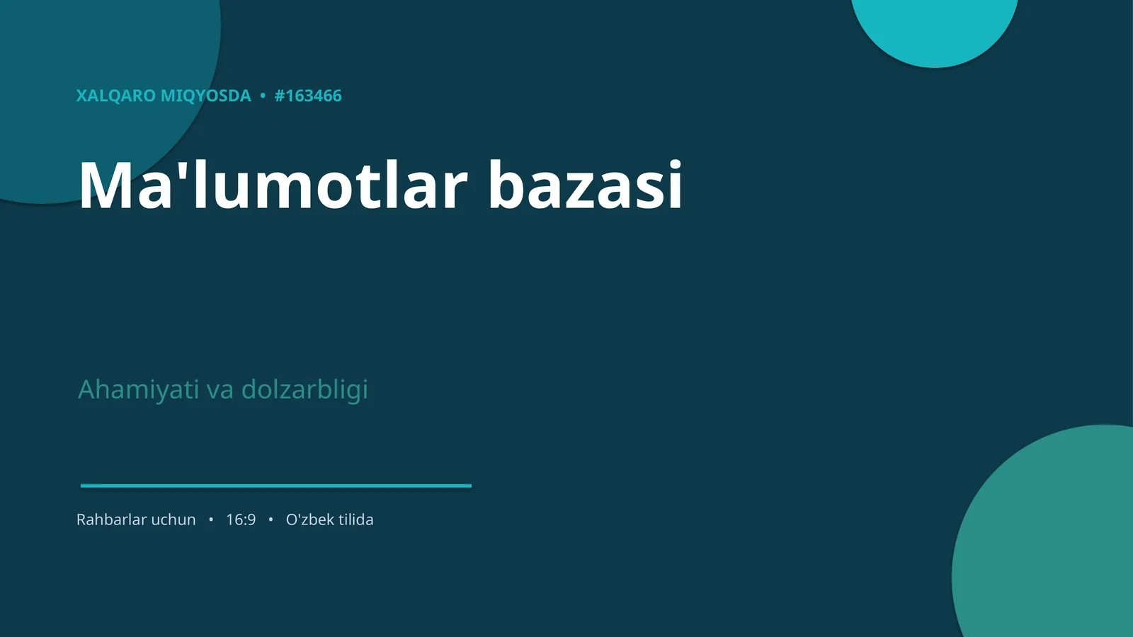 Ma'lumotlar Bazasi