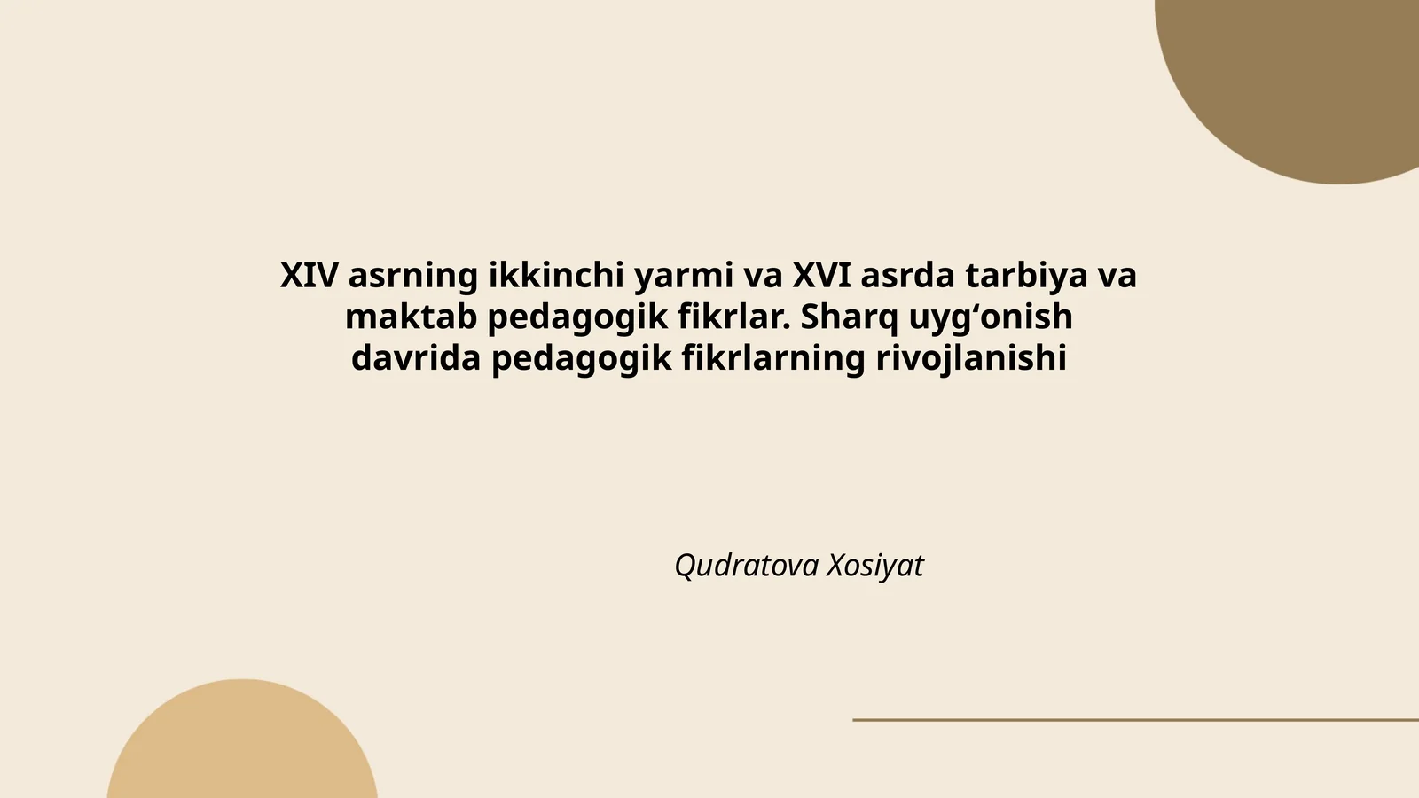 Alisher Navoiyning pedagogik qarashlari