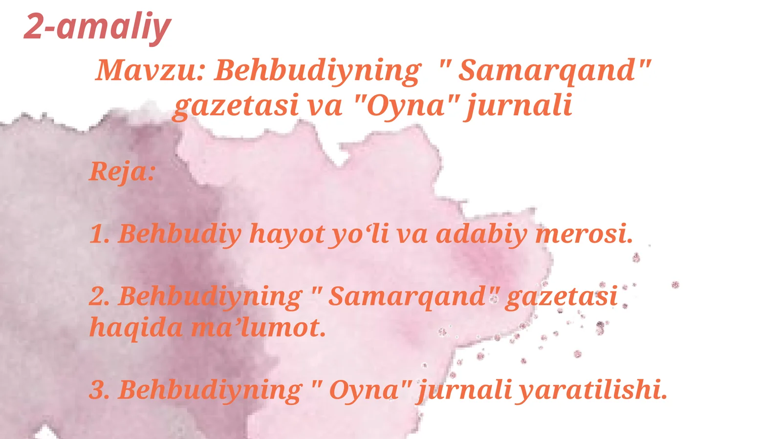 Behbudiyning"Samarqand"gazetasiva"Oyna"jurnali