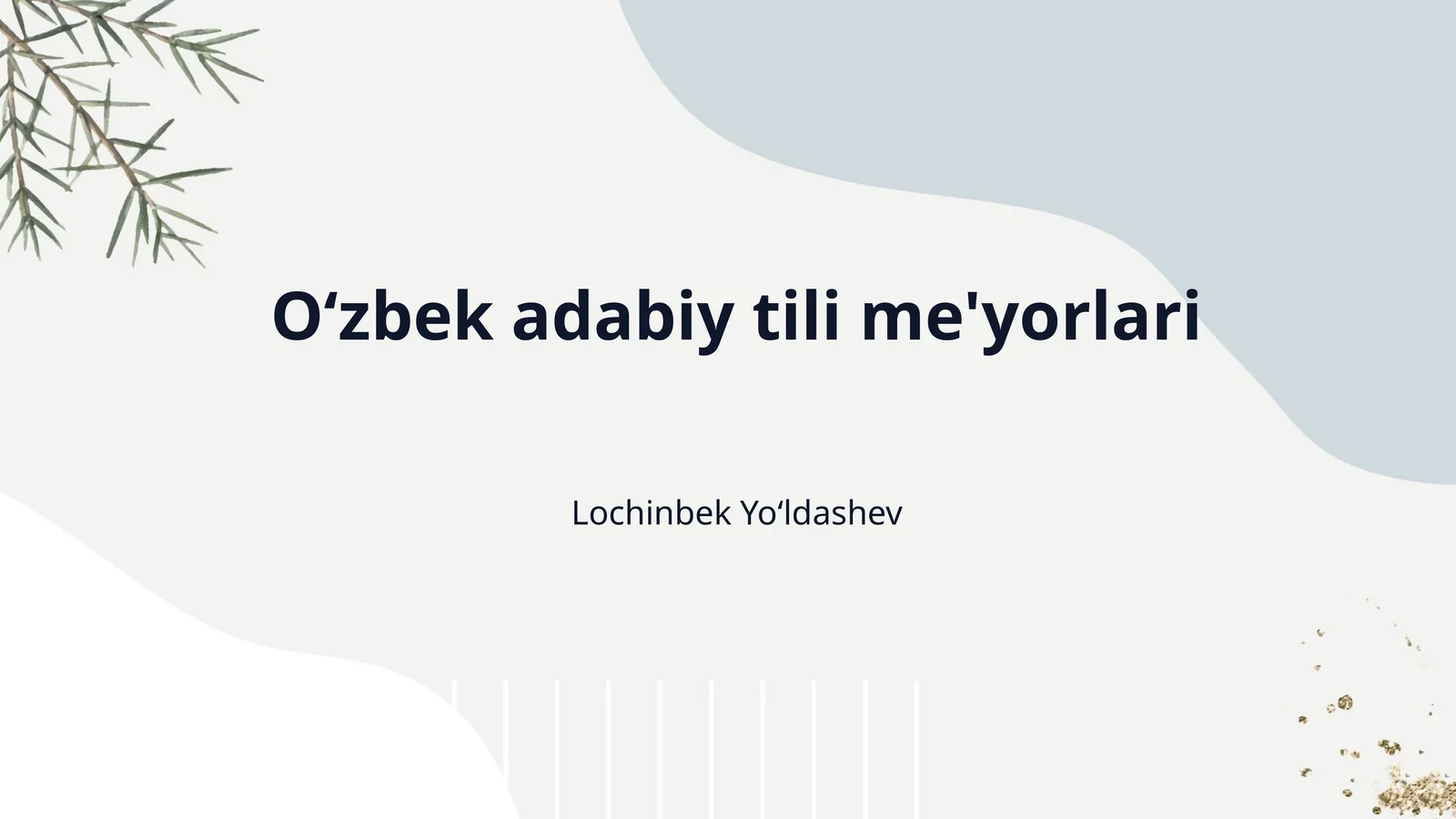 O‘zbek adabiy tili me'yorlari