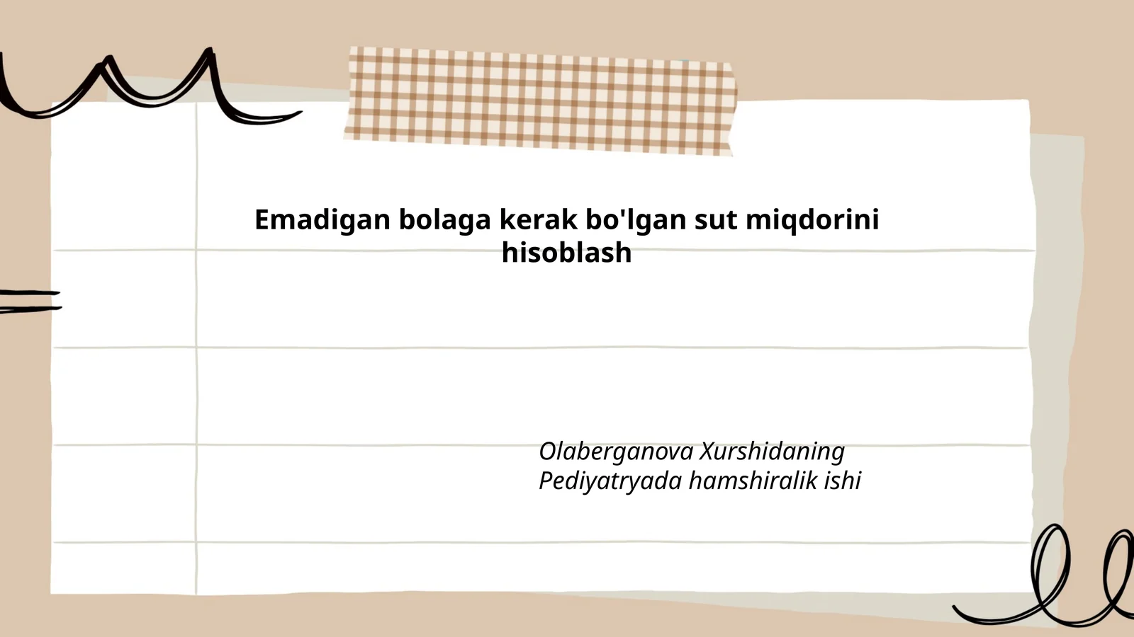 Emadigan bolaning sutga bo'lgan ehtiyoji