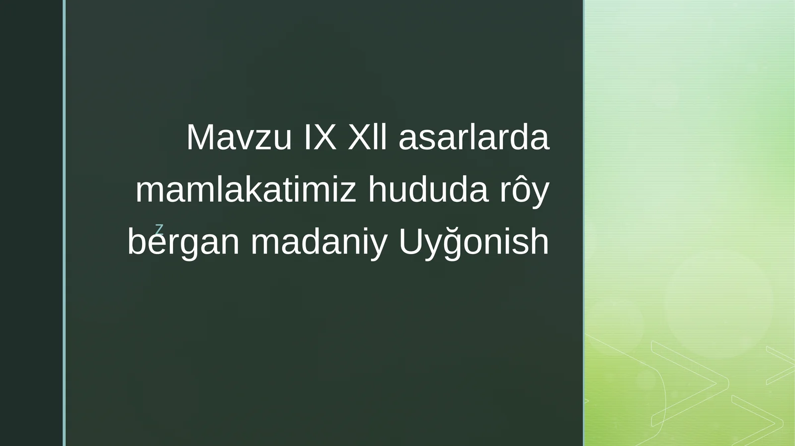 IXXllasarlarda mamlakatimiz hududida ro'y bergan madaniy uyg'onish