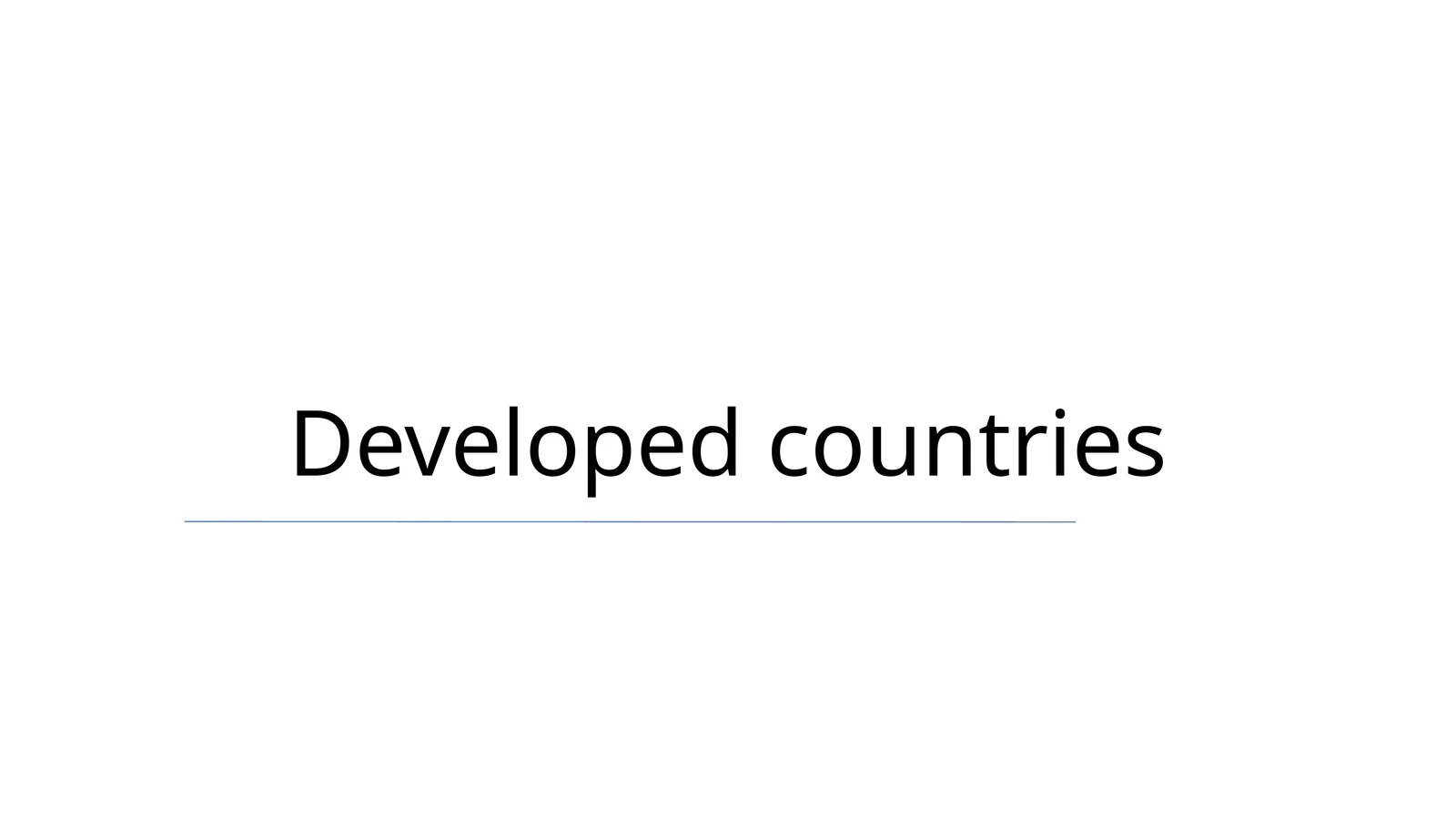Developed countries