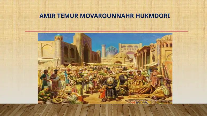 Amir Temur Movarounnahr hukmdori