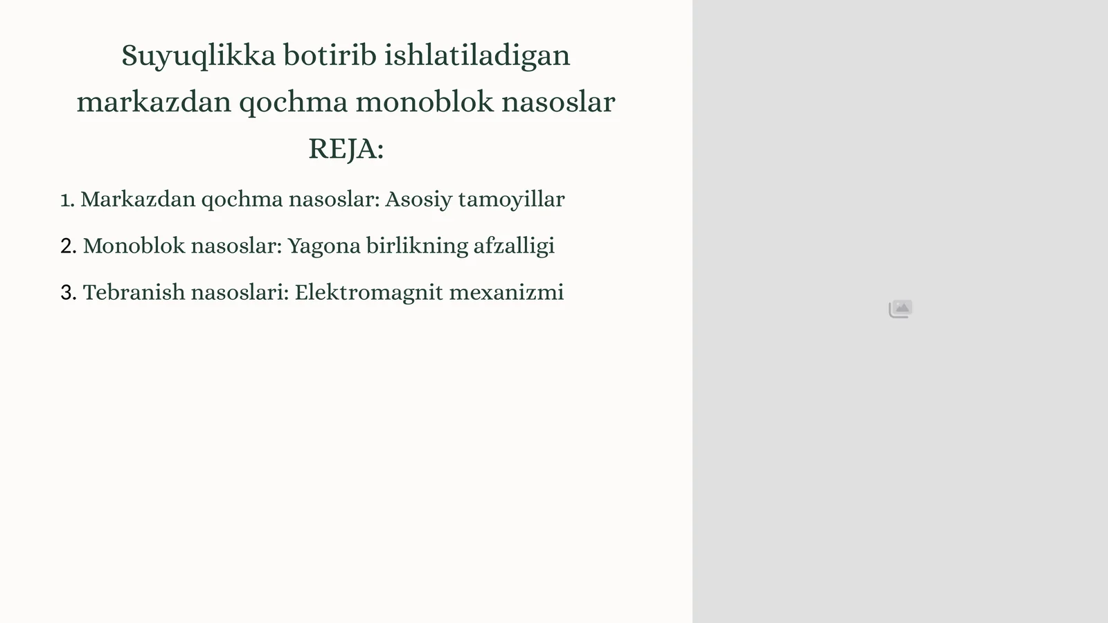 Suyuqlikka botirib ishlatiladigan markazdan qochma monoblok nasoslar