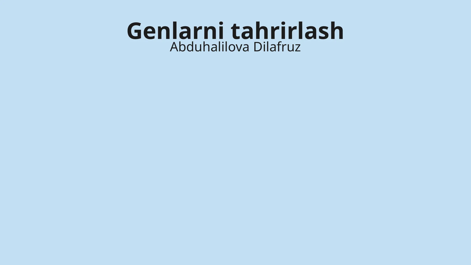 Genlarni tahrirlash