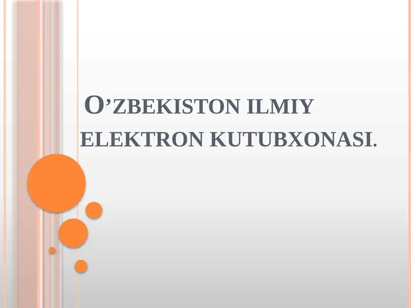 Oʻzbekiston ilmiy elektron kutubxonasi