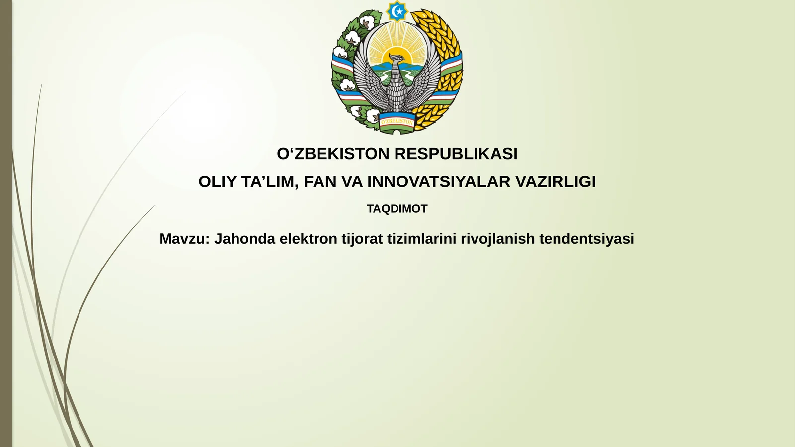 Jahonda elektrontijorattizimlarinirivojlanishtendentsiyasi