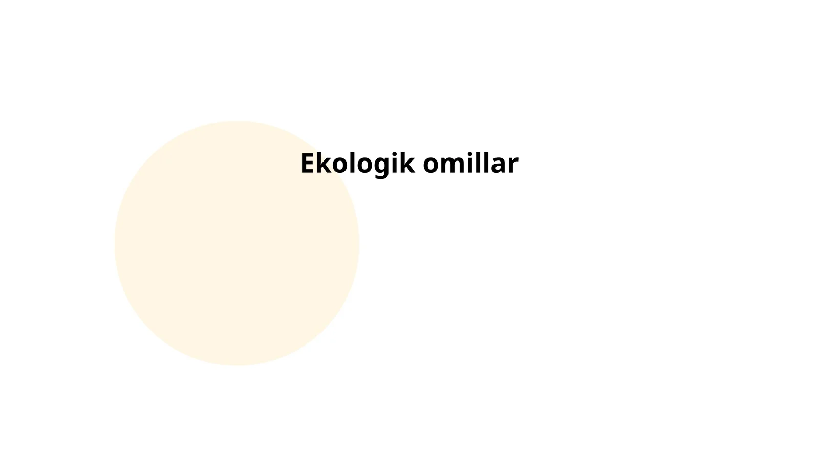 Ekologik omillar
