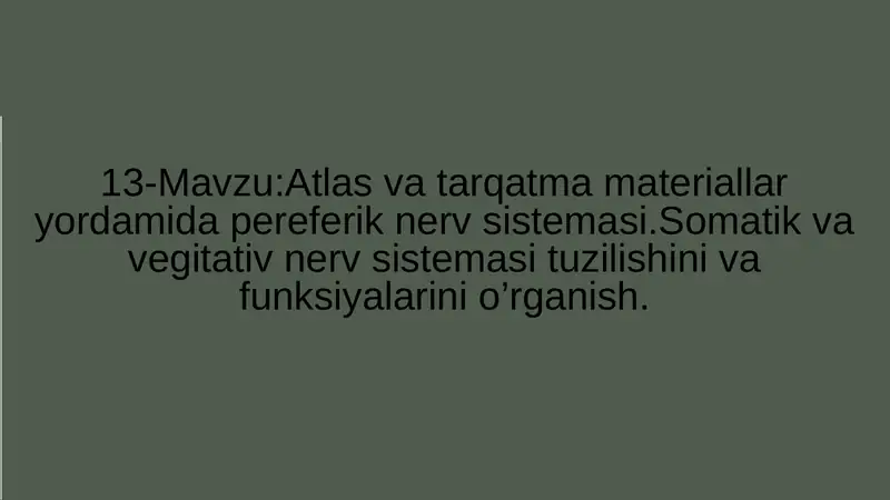 Periferik nerv sistemasi