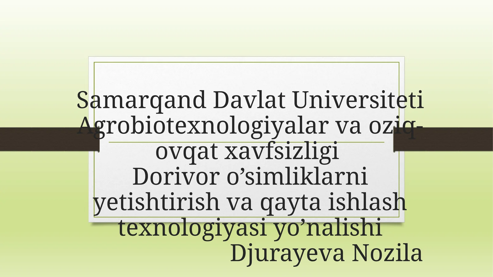 Dorivoro’simliklarxom-ashyosinistandartlash