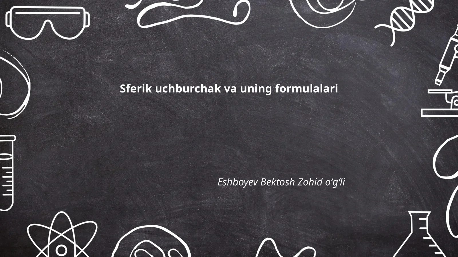 Sferik uchburchak va uning formulalari