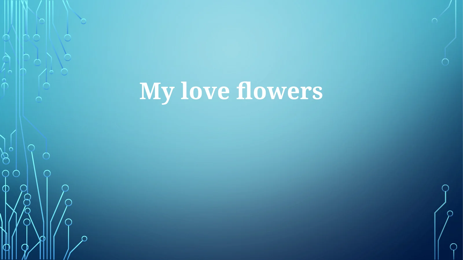 My love flowers