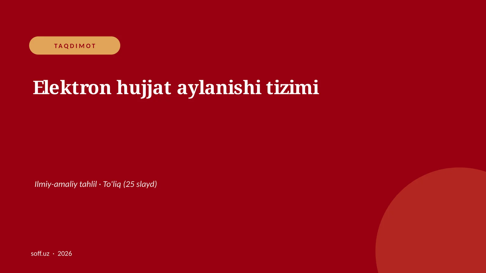 Elektron hujjat aylanishi tizimi
