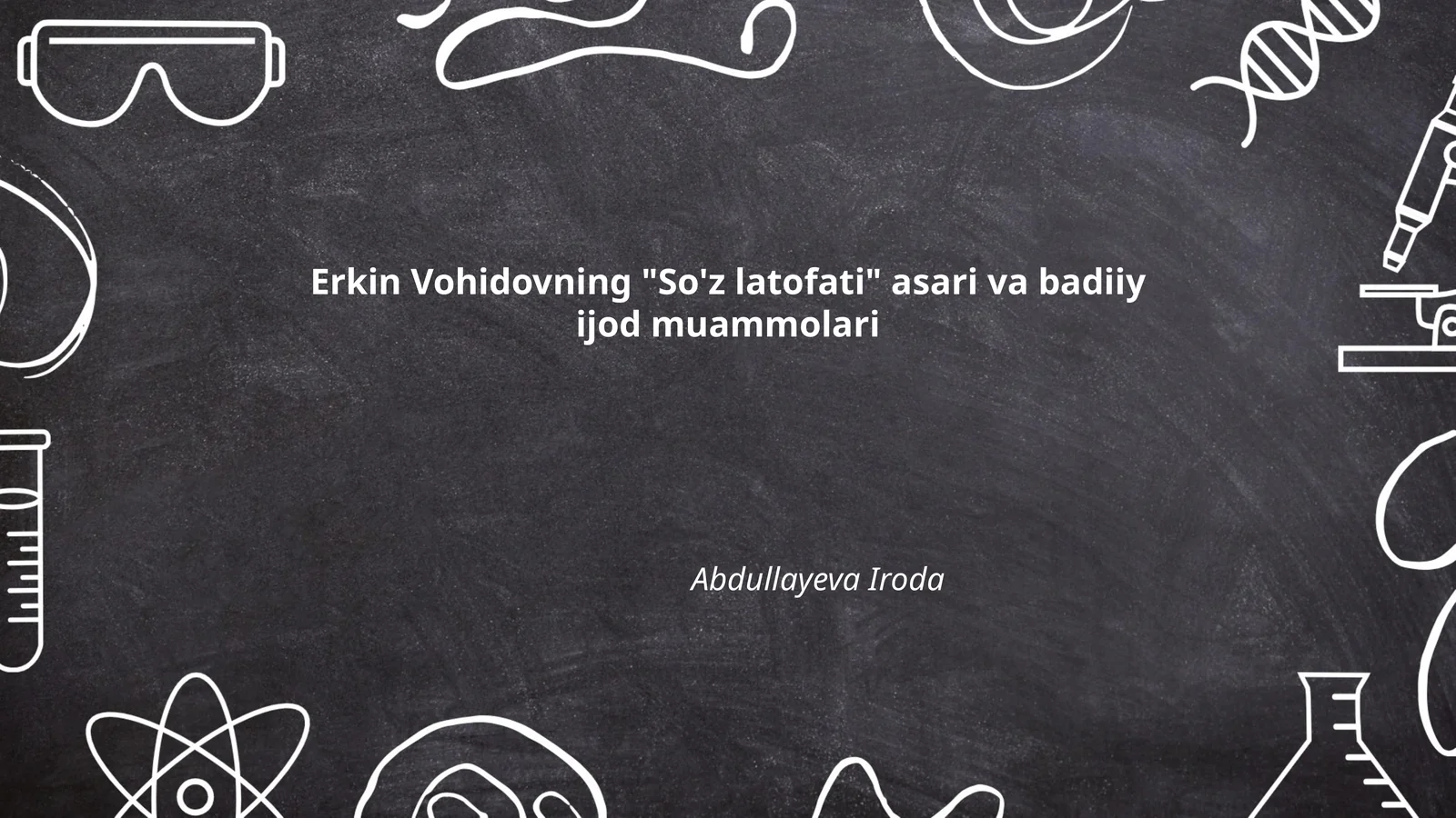 Erkin Vohidovning "So'z latofati" asari va badiiy ijod muammolari