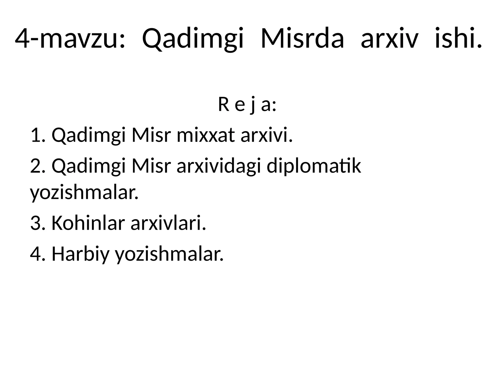 Qadimgi Misrda arxiv ishi