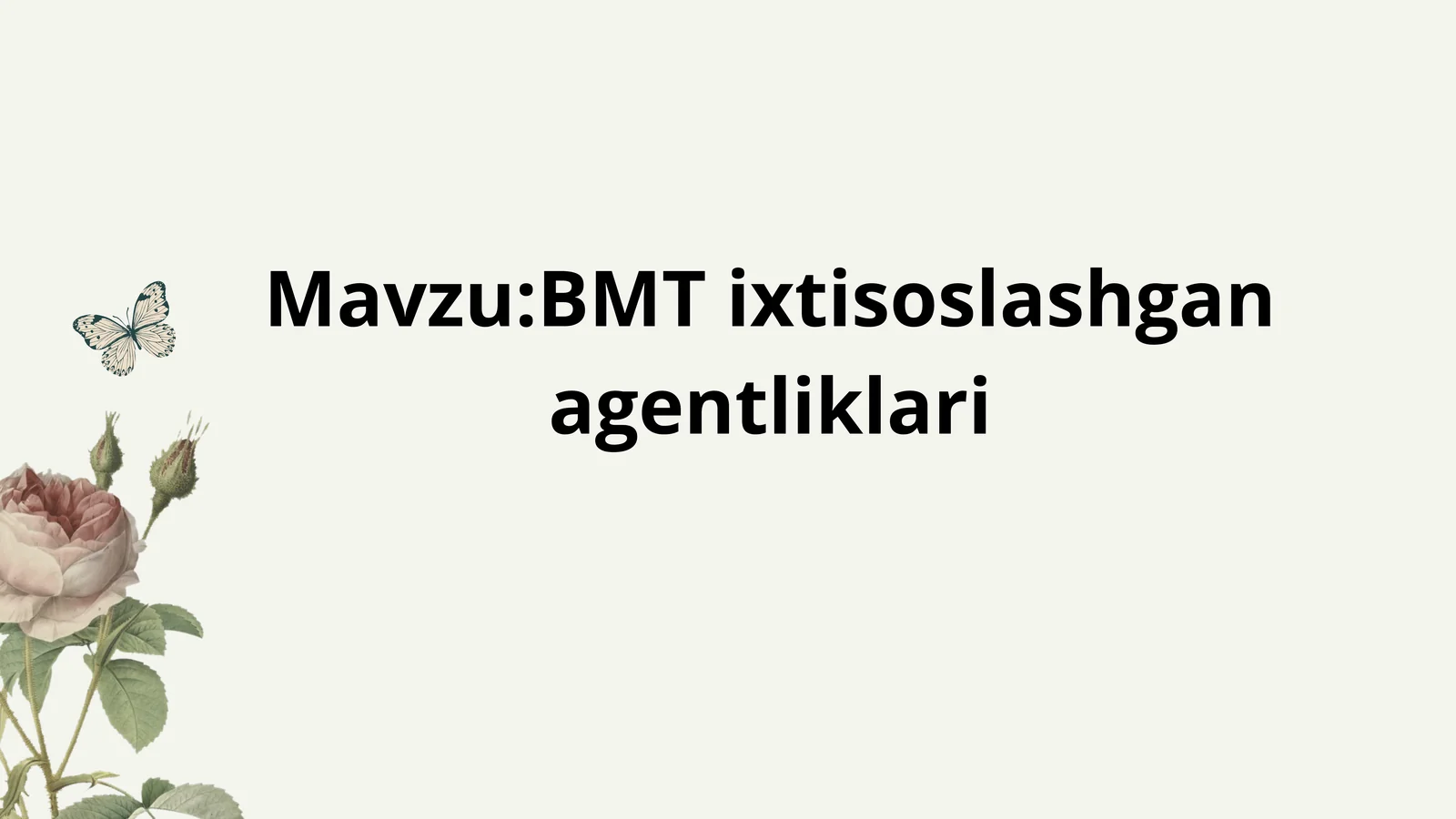 BMT ixtisoslashgan agentliklari