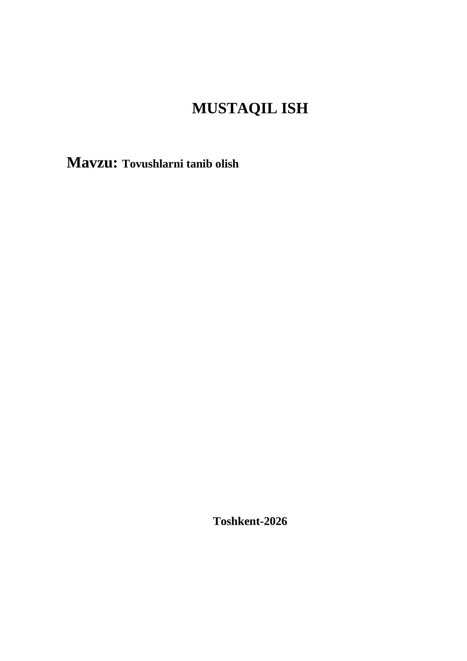 Tovushlarni tanib olish