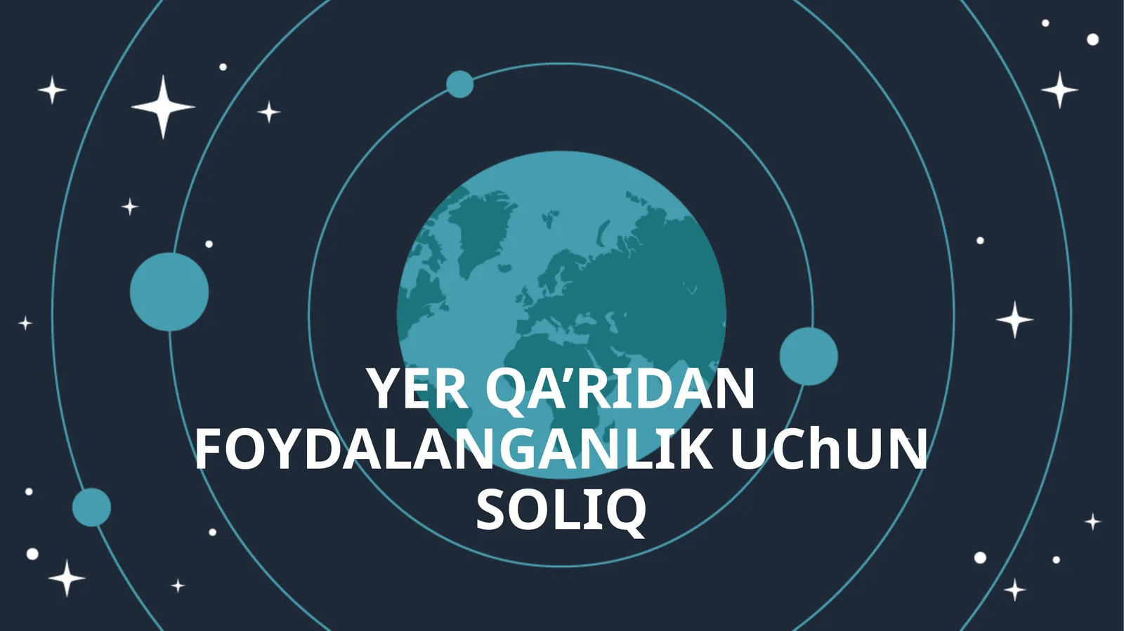 YER QA’RIDAN FOYDALANGANLIK UChUN SOLIQ
