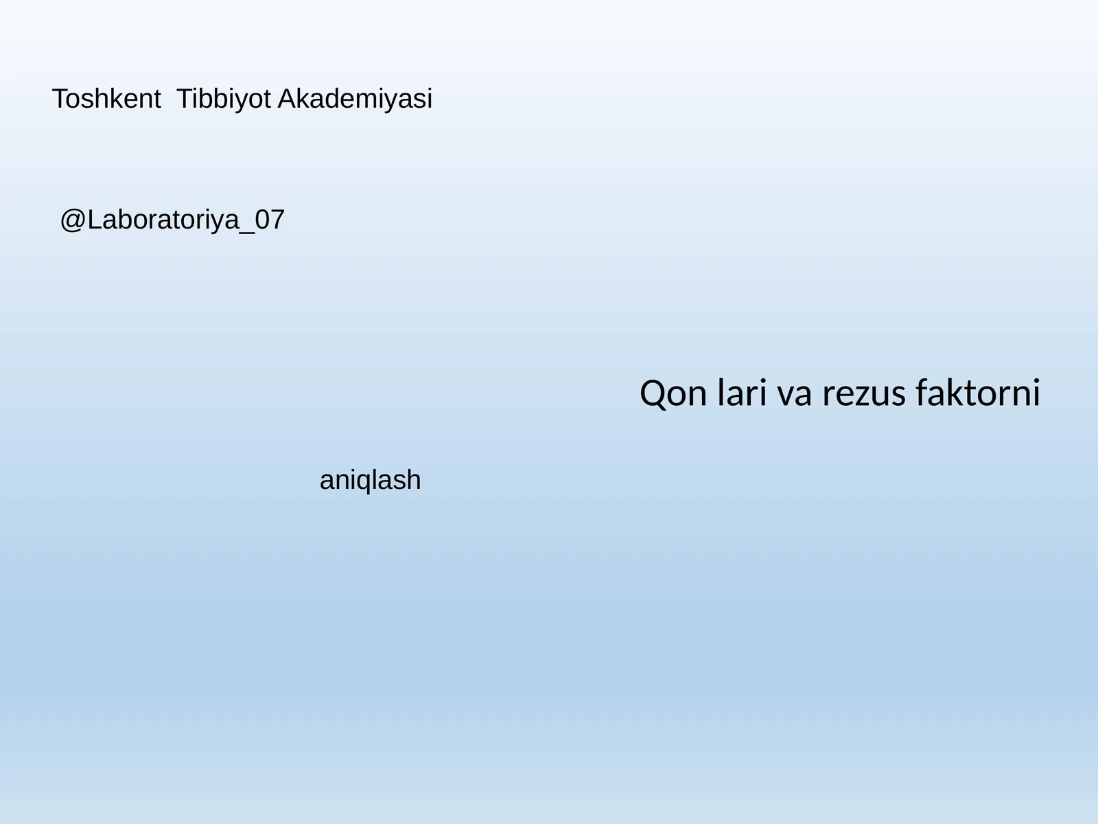 Qon lari va rezus faktorni