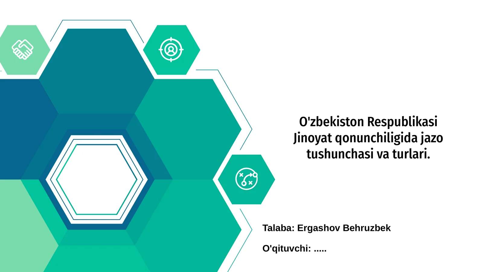 O'zbekiston Respublikasi Jinoyat qonunchiligida jazo tushunchasi va turlari