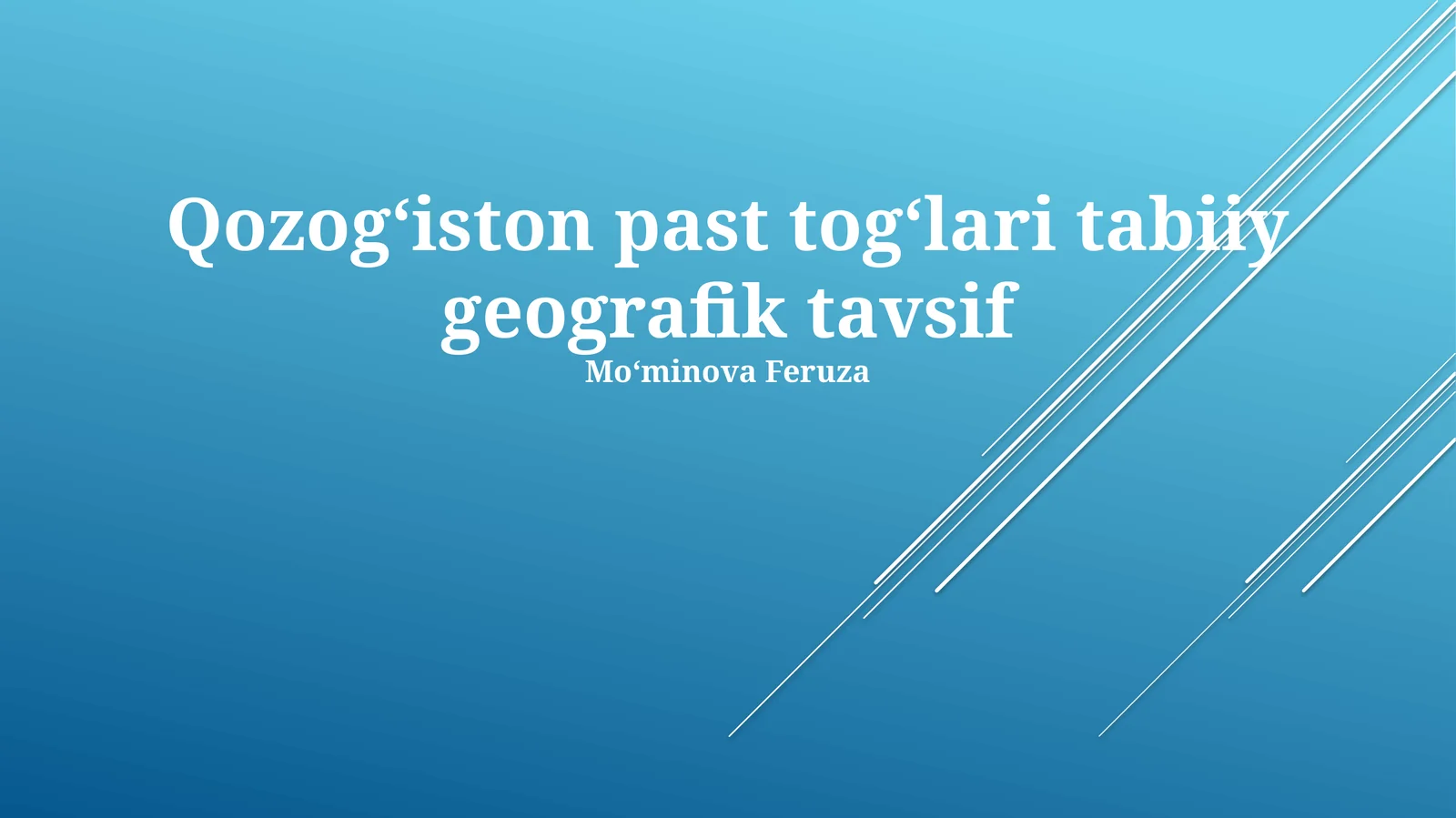 Qozogʻiston past togʻlari tabiiy geografik tavsif