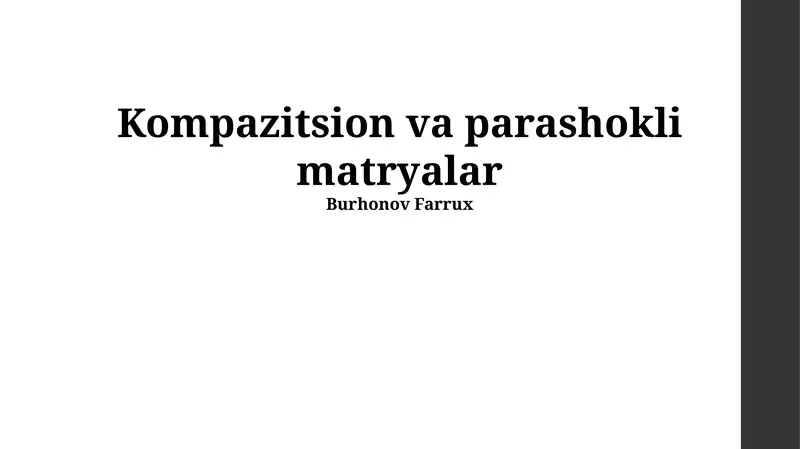 Kompozit materiallarning turlari