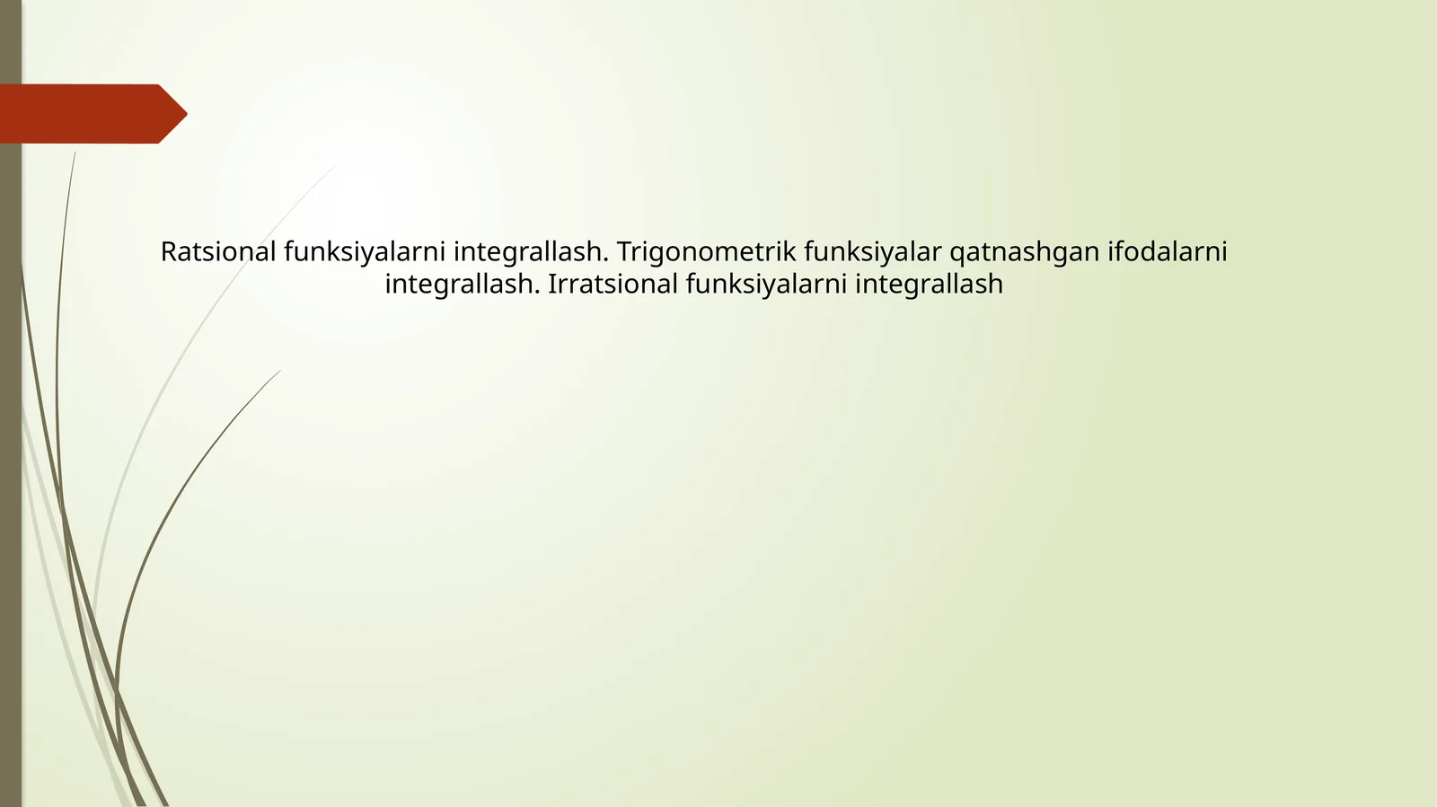 Ratsional funksiyalarni integrallash