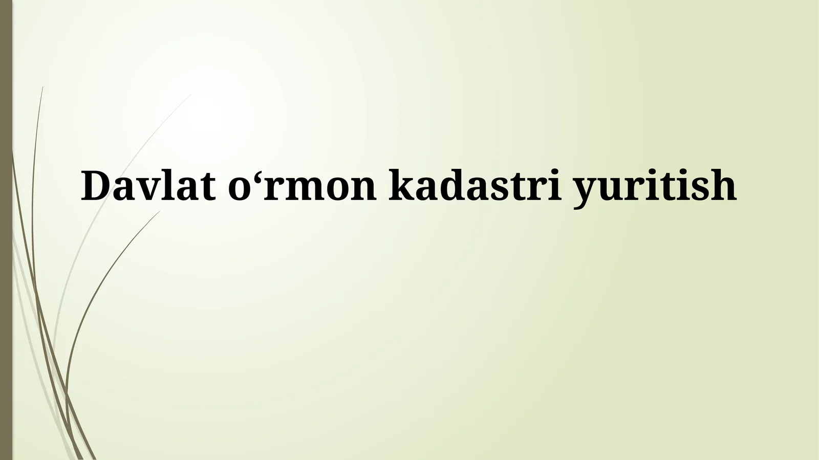 Davlat oʻrmon kadastrini yuritish