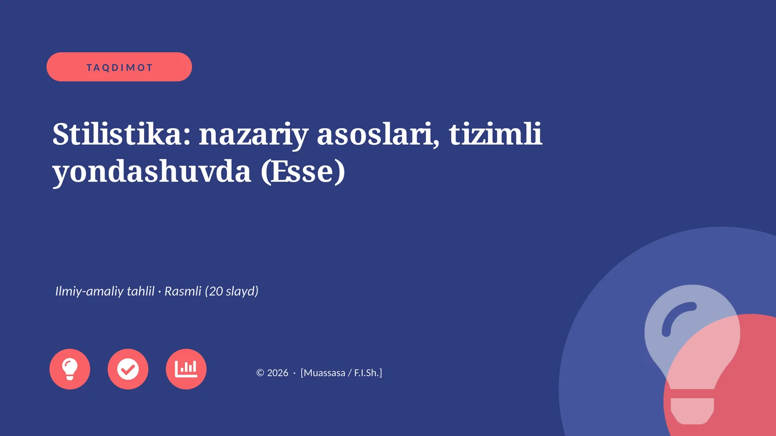 Stilistika: nazariy asoslari, tizimli yondashuvda (Esse)