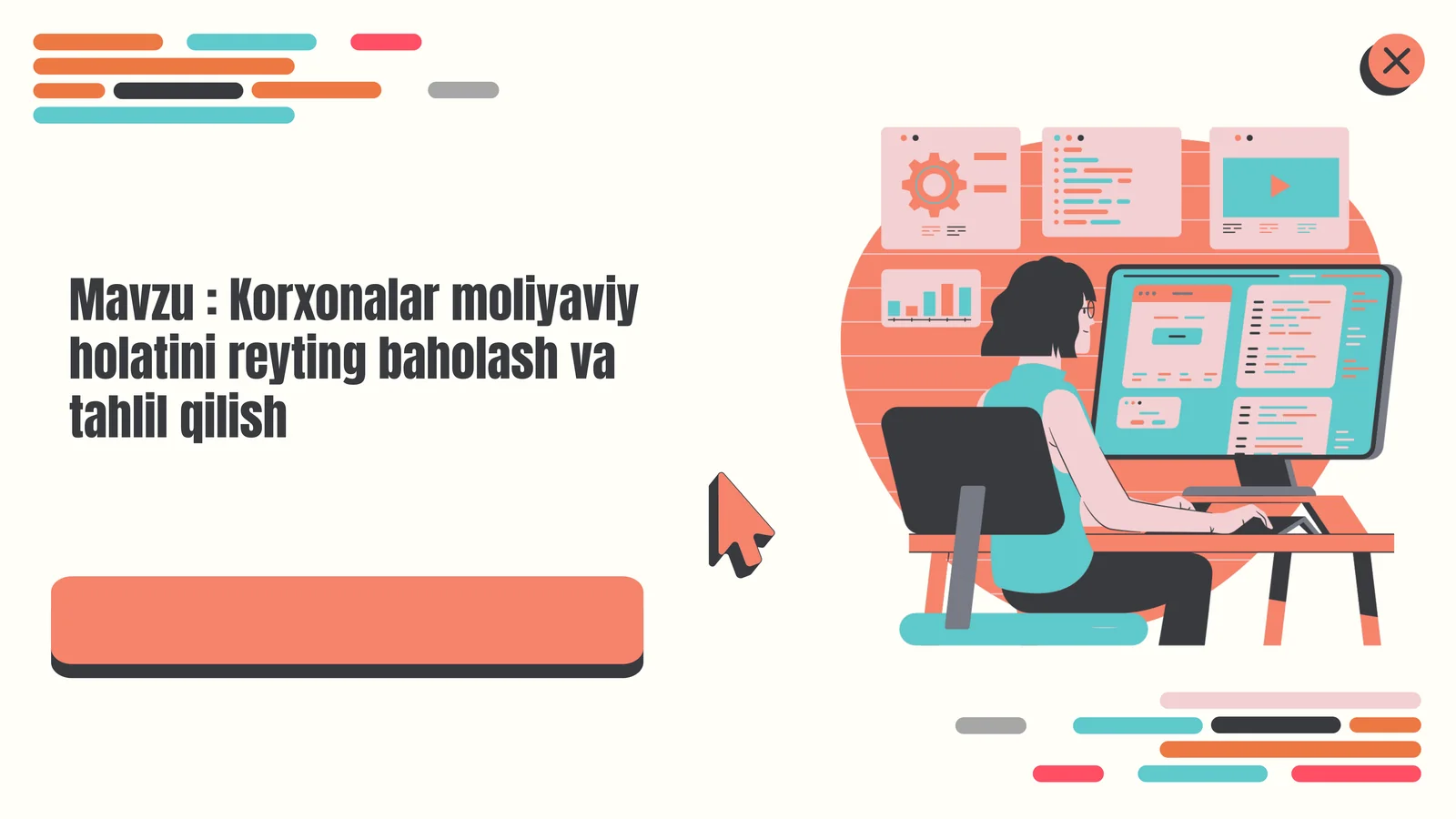 Korxonalar moliyaviy holatini reyting baholash va tahlil qilish